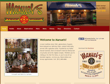 Tablet Screenshot of manuelsrestaurant.com